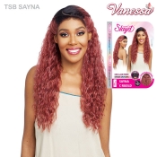Vanessa Synthetic Slayd Deep Hand Tied Middle Part Lace Wig - TSB SAYNA